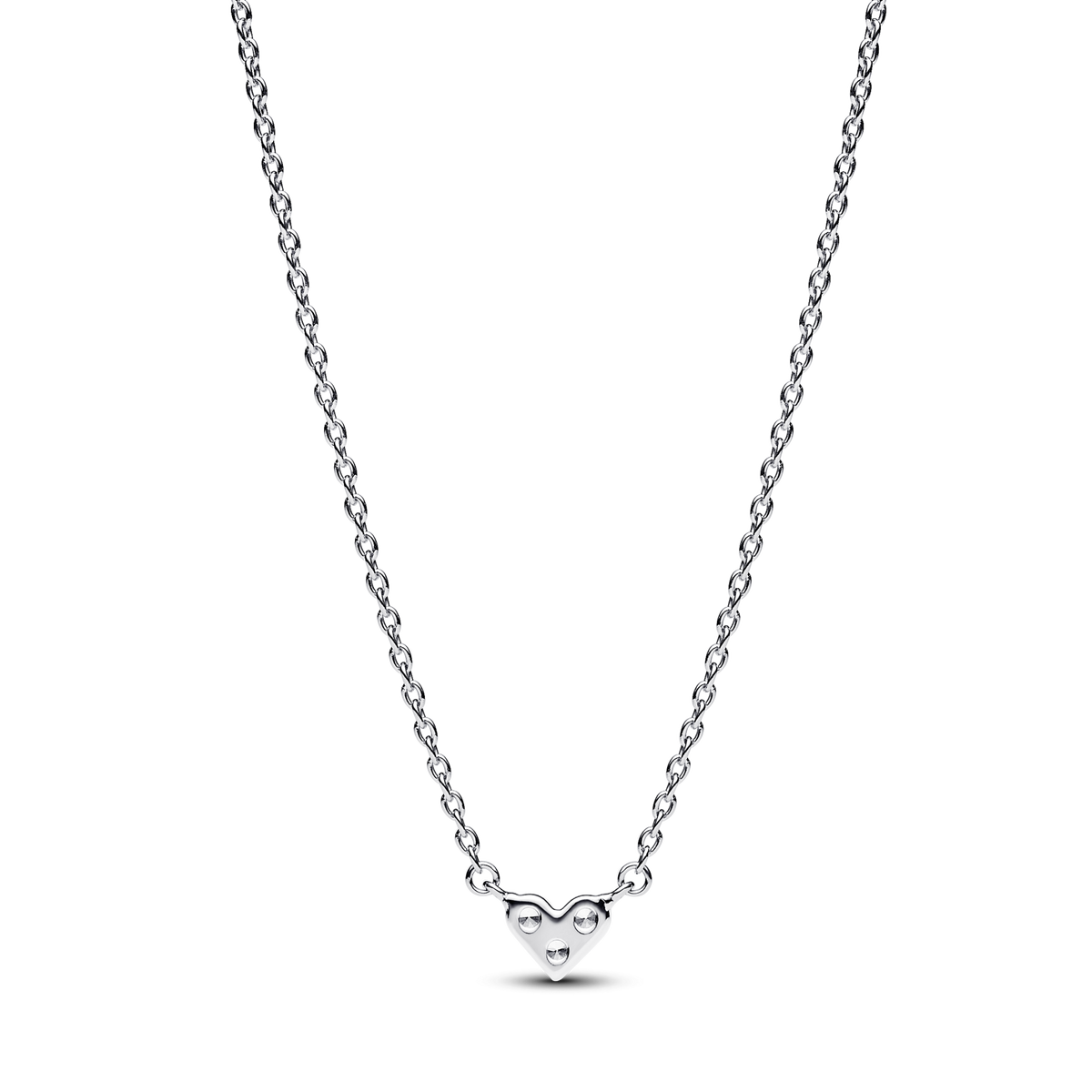 Triple Stone Heart Collier Necklace