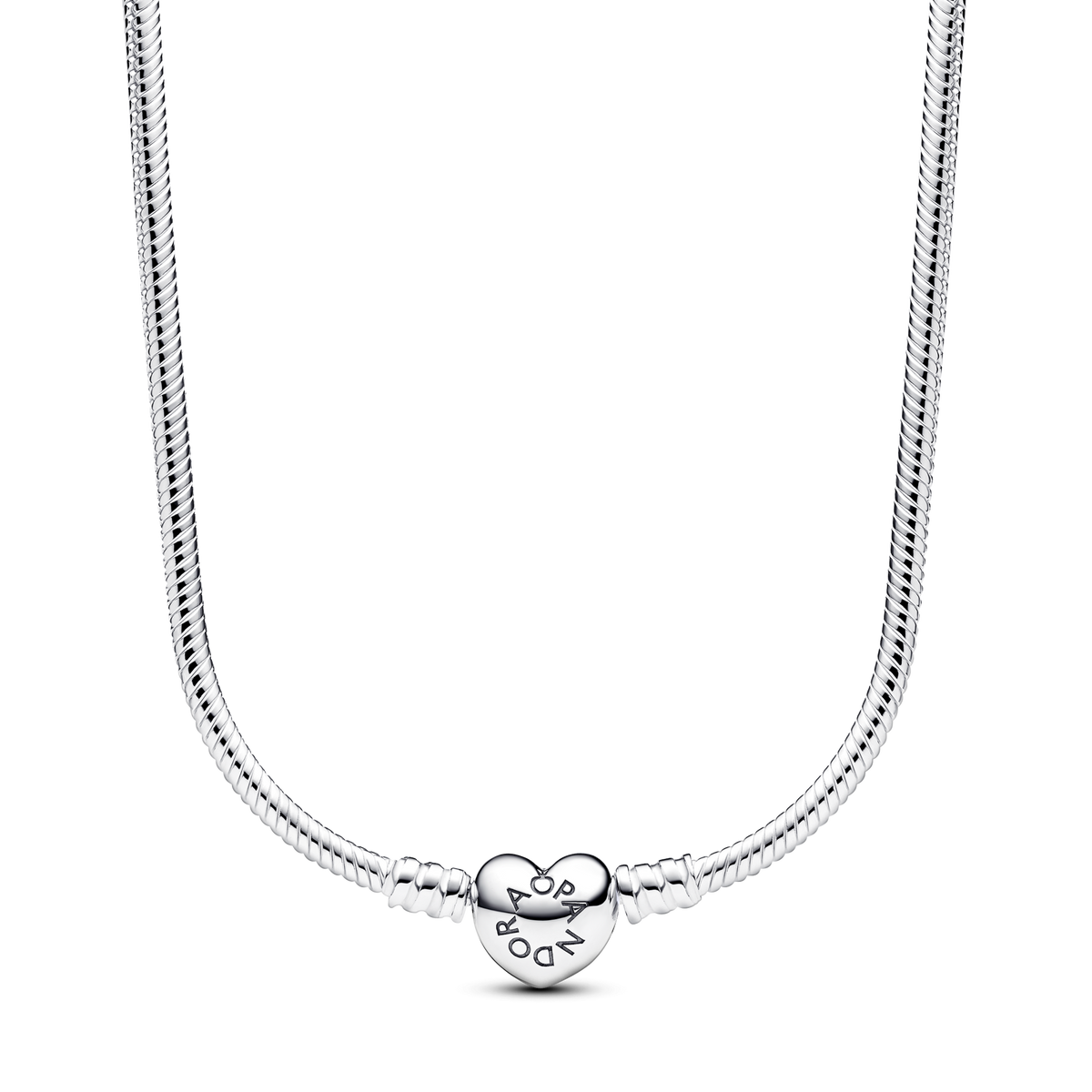 Pandora Moments Heart Clasp Snake Chain Necklace