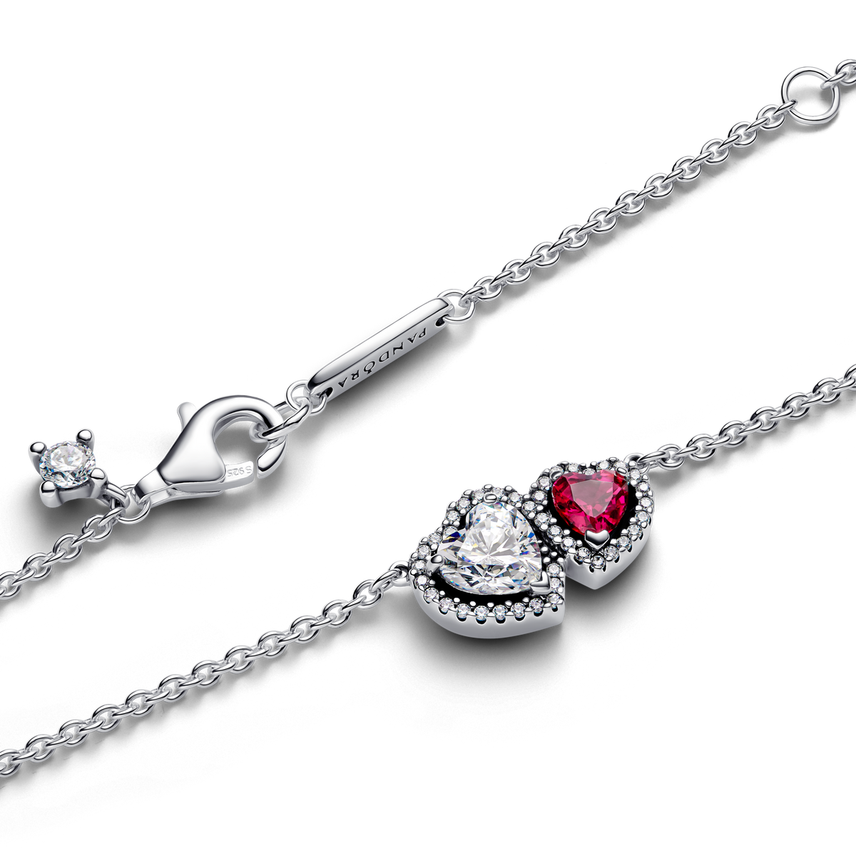 Halo Hearts Pendant Necklace