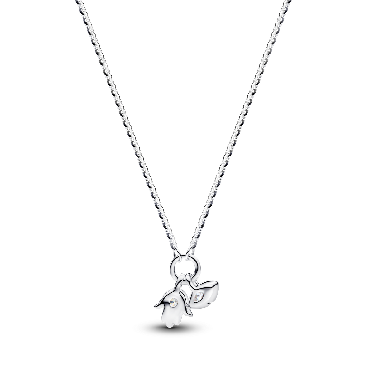 Pandora Talisman Sterling Silver Lab-Grown Diamond Evil Eye & Hamsa Hand Dangle Pendant Necklace