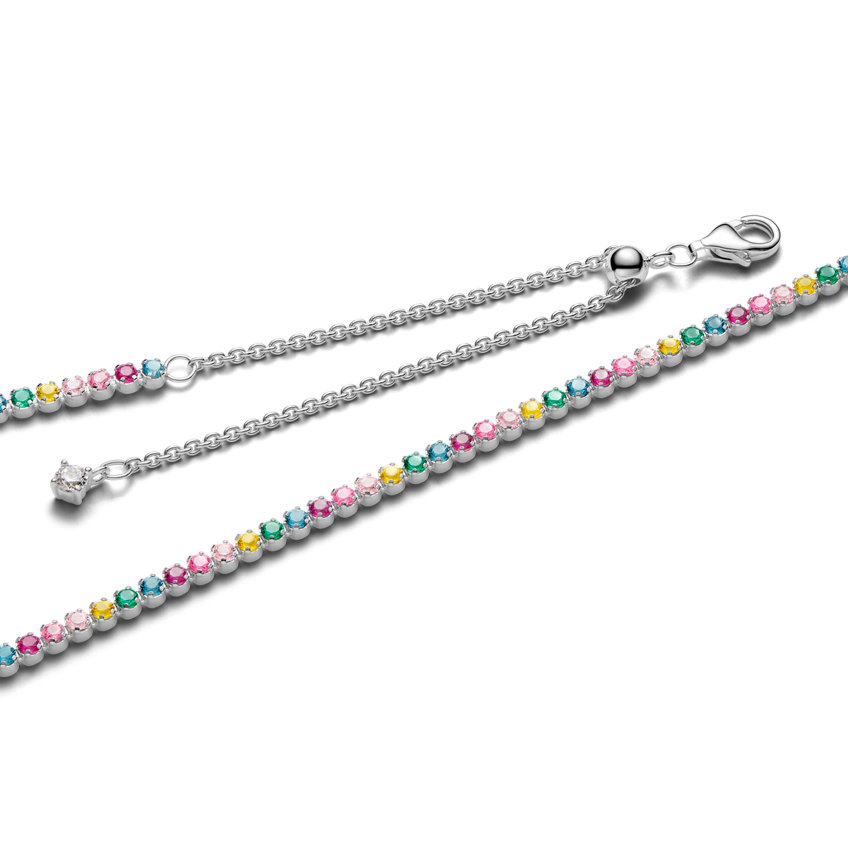 Rainbow Tennis Necklace
