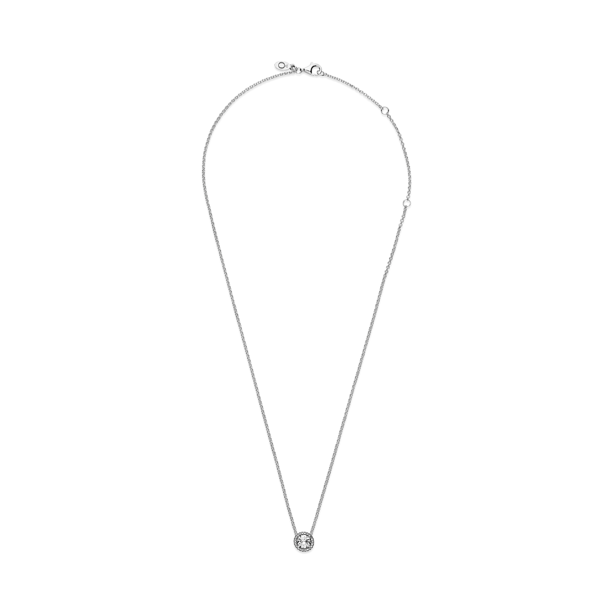 Round Sparkle Halo Necklace