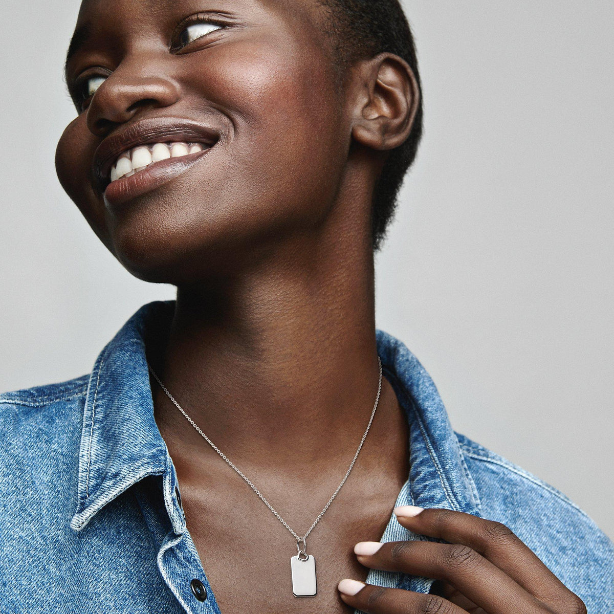 Engravable Rectangle Tag Pendant