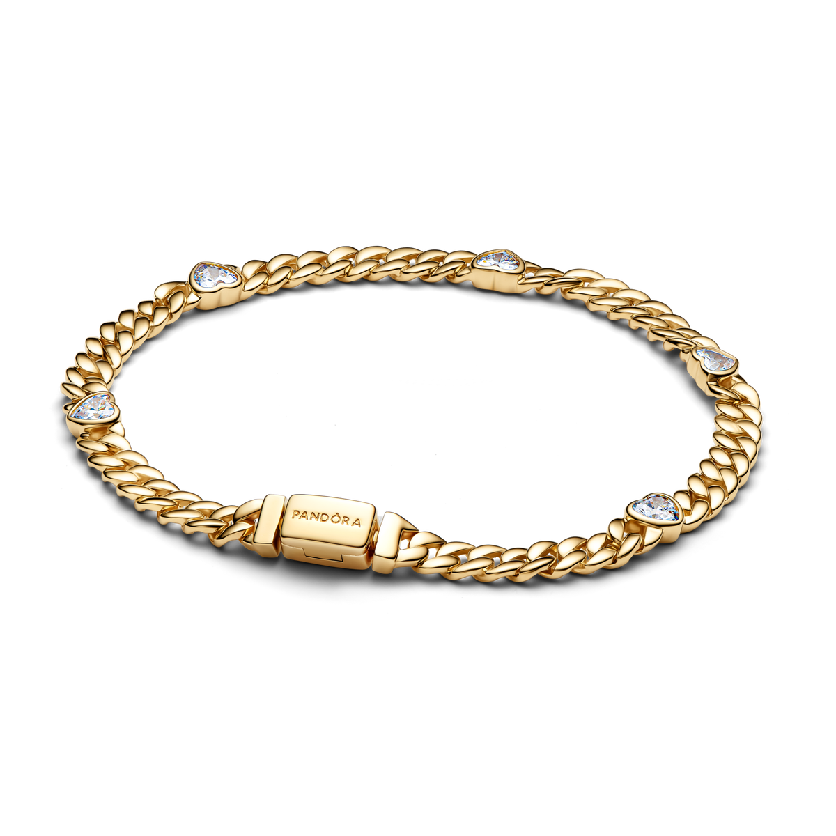 Heart Cuban Chain Bracelet