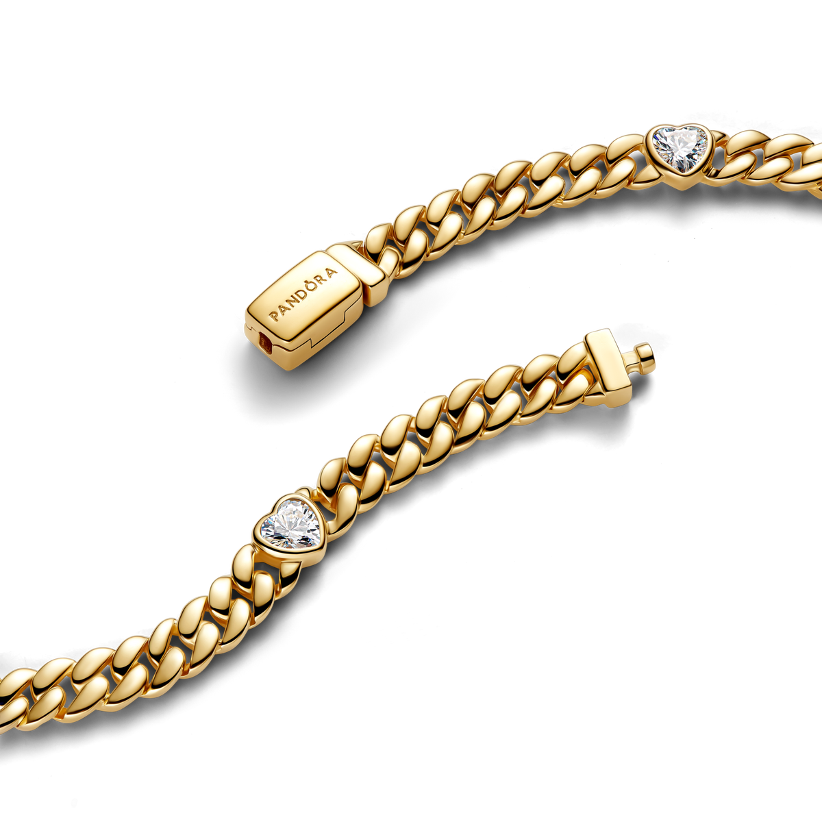 Heart Cuban Chain Bracelet