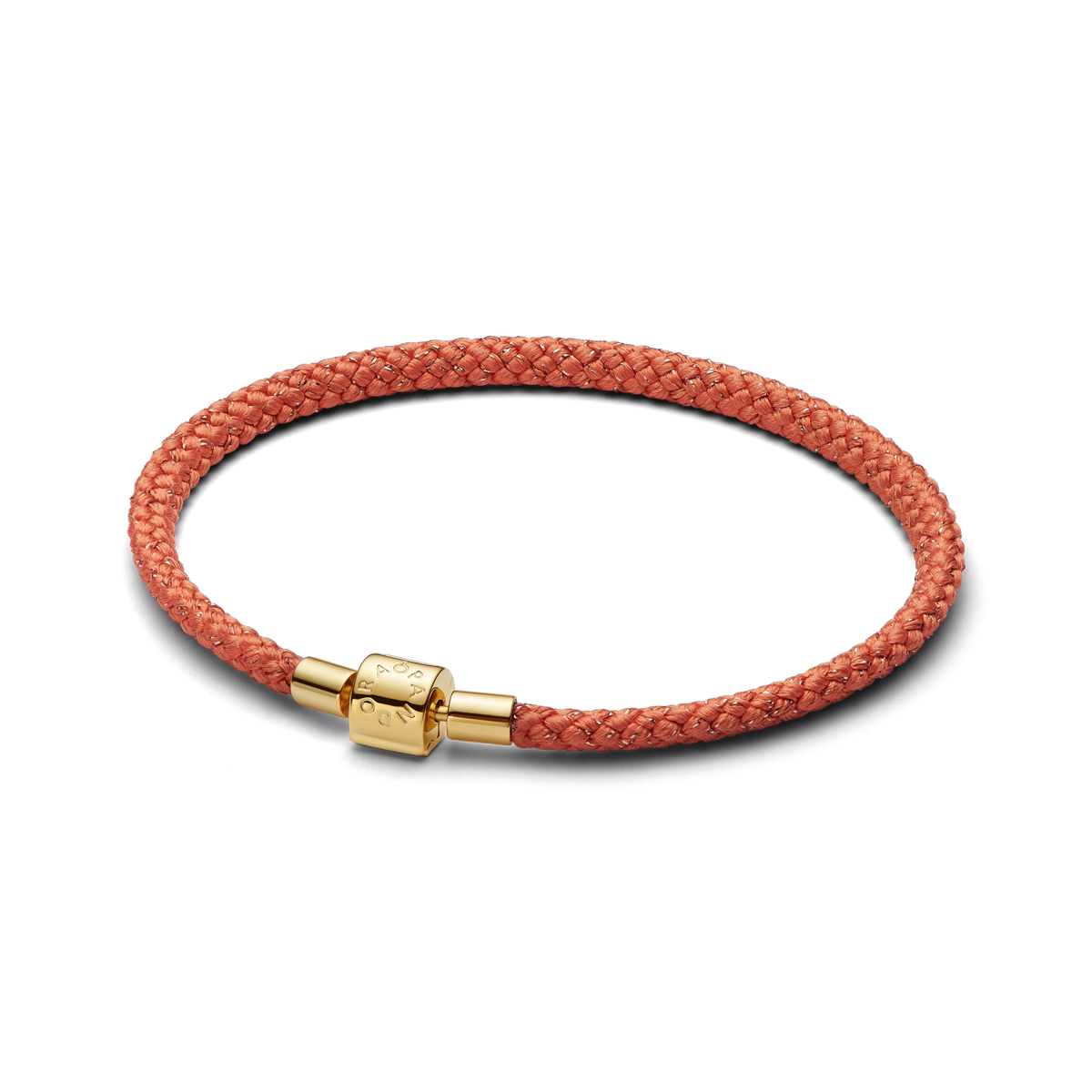 Shimmering Orange Cord Bracelet