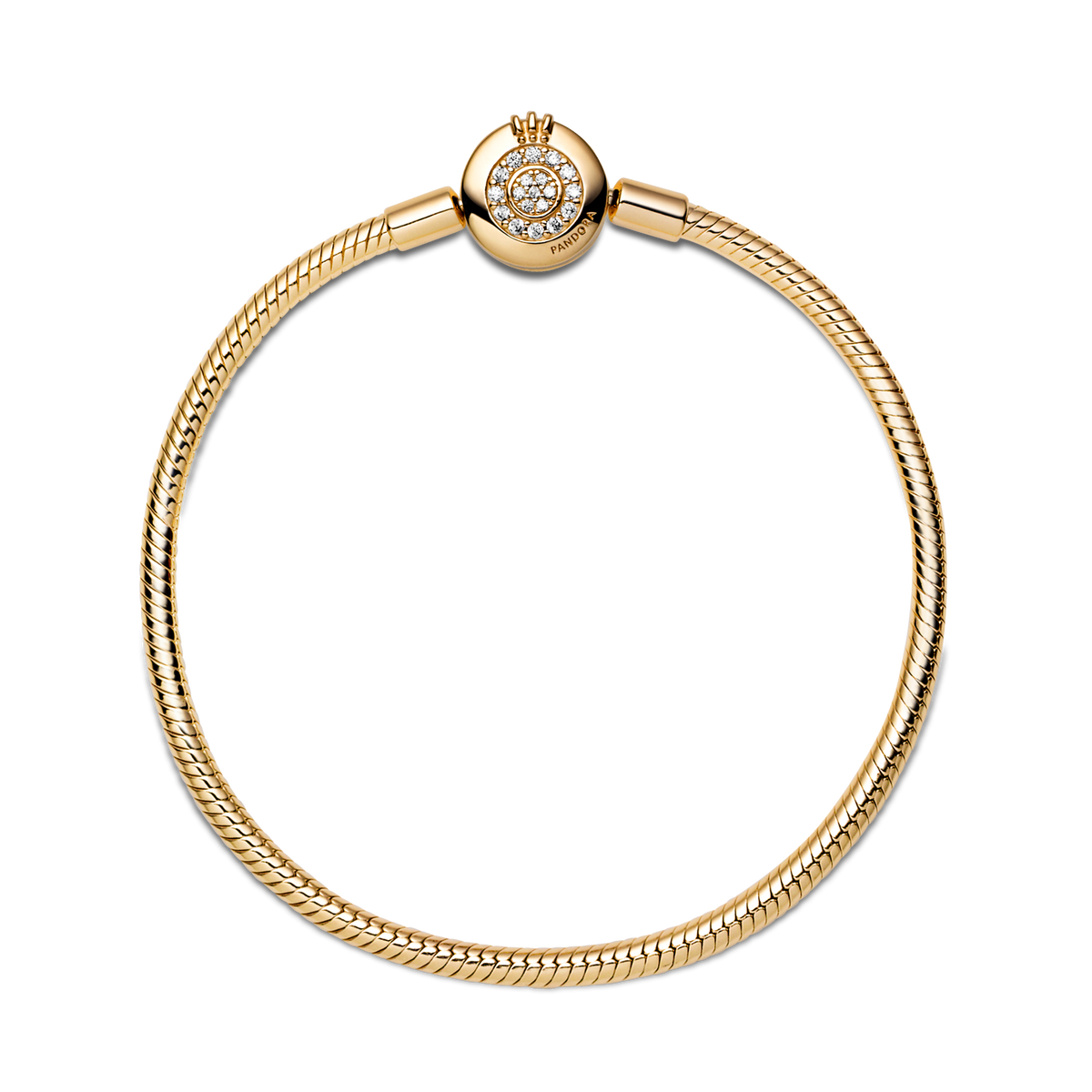 Pandora Moments Sparkling Crown O Snake Chain Bracelet