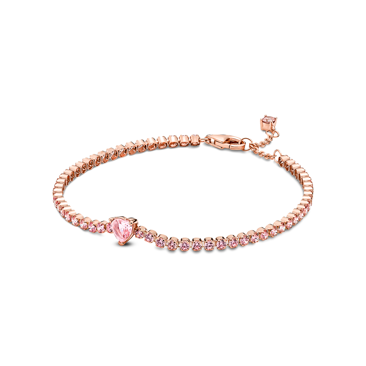 Sparkling Heart Tennis Bracelet