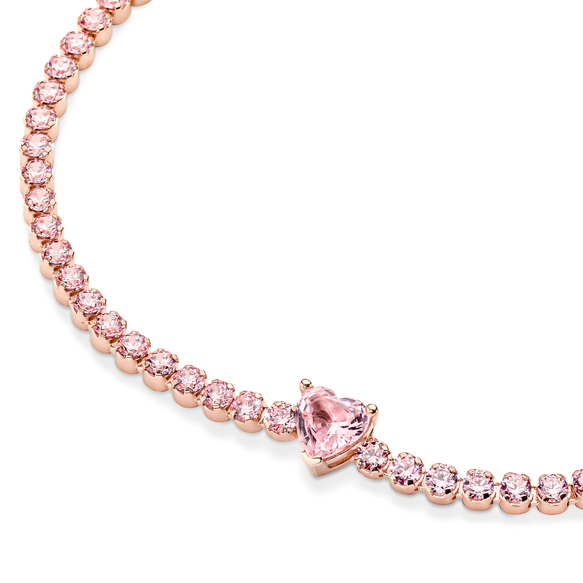 Sparkling Heart Tennis Bracelet