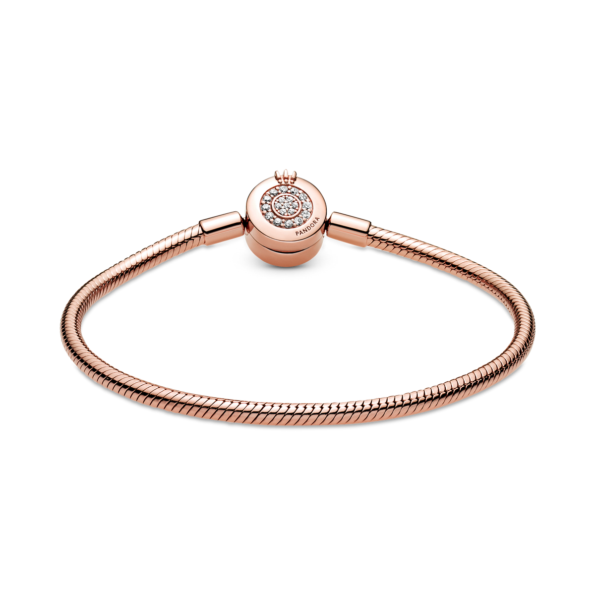 Pandora Moments Sparkling Crown O Snake Chain Bracelet