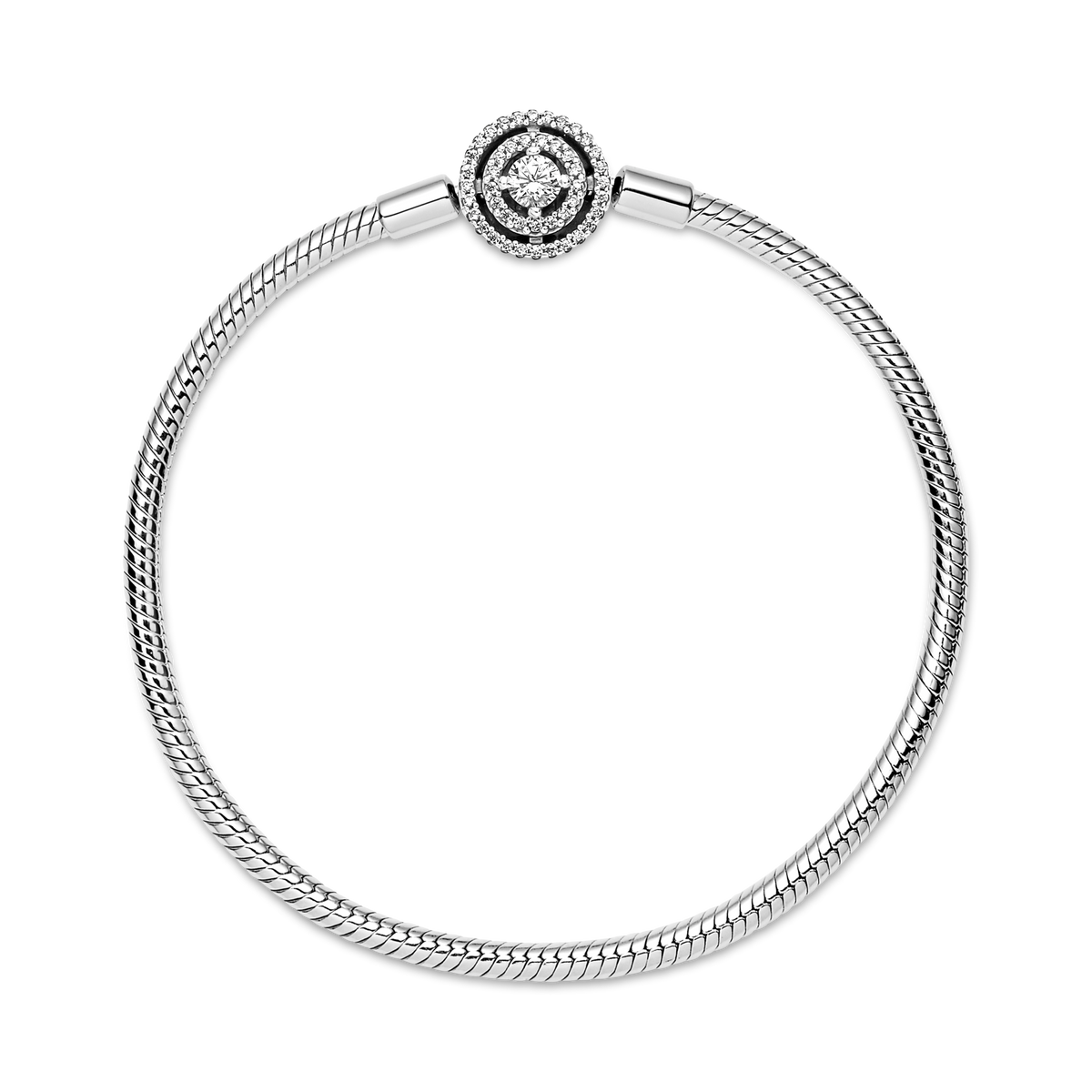 Pandora Moments Halo Snake Chain Bracelet