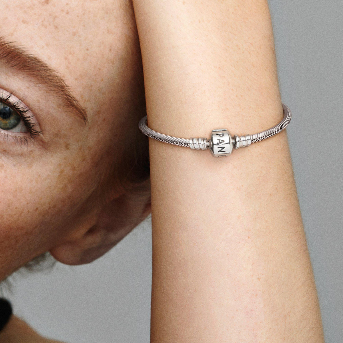 Pandora Moments Barrel Clasp Snake Chain Bracelet