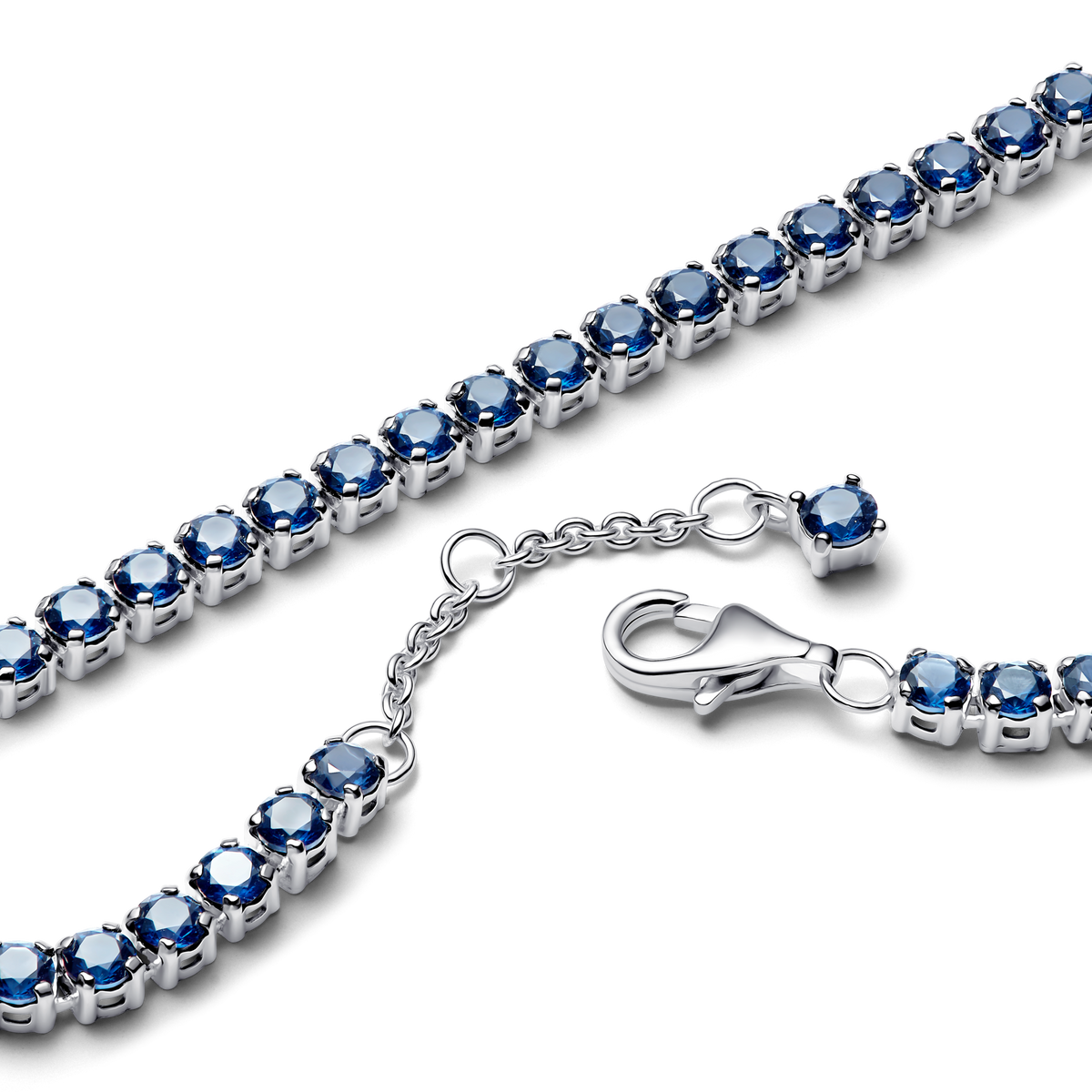 Sparkling Blue Tennis Bracelet