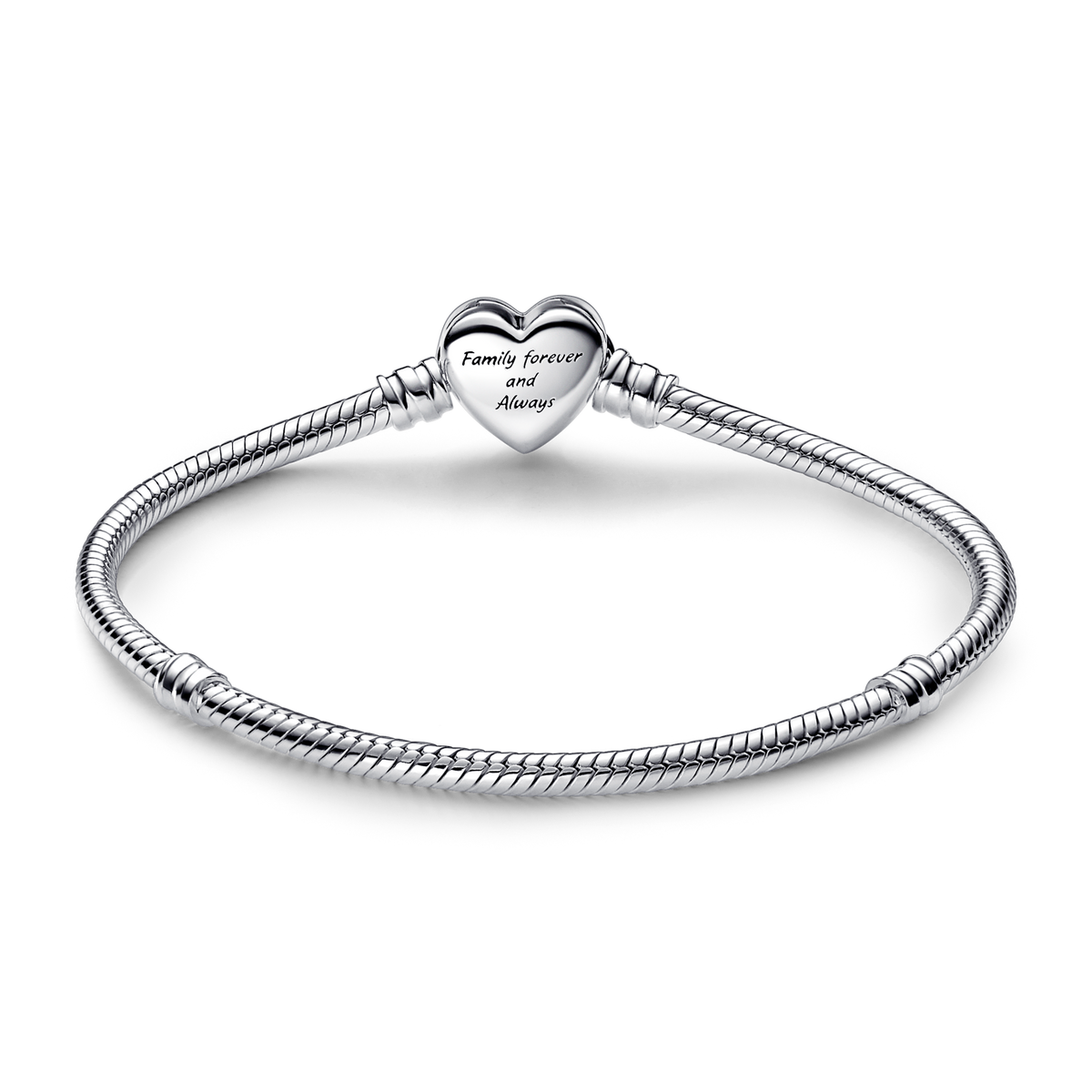 Pandora Moments Sparkling Infinity Heart Clasp Snake Chain Bracelet