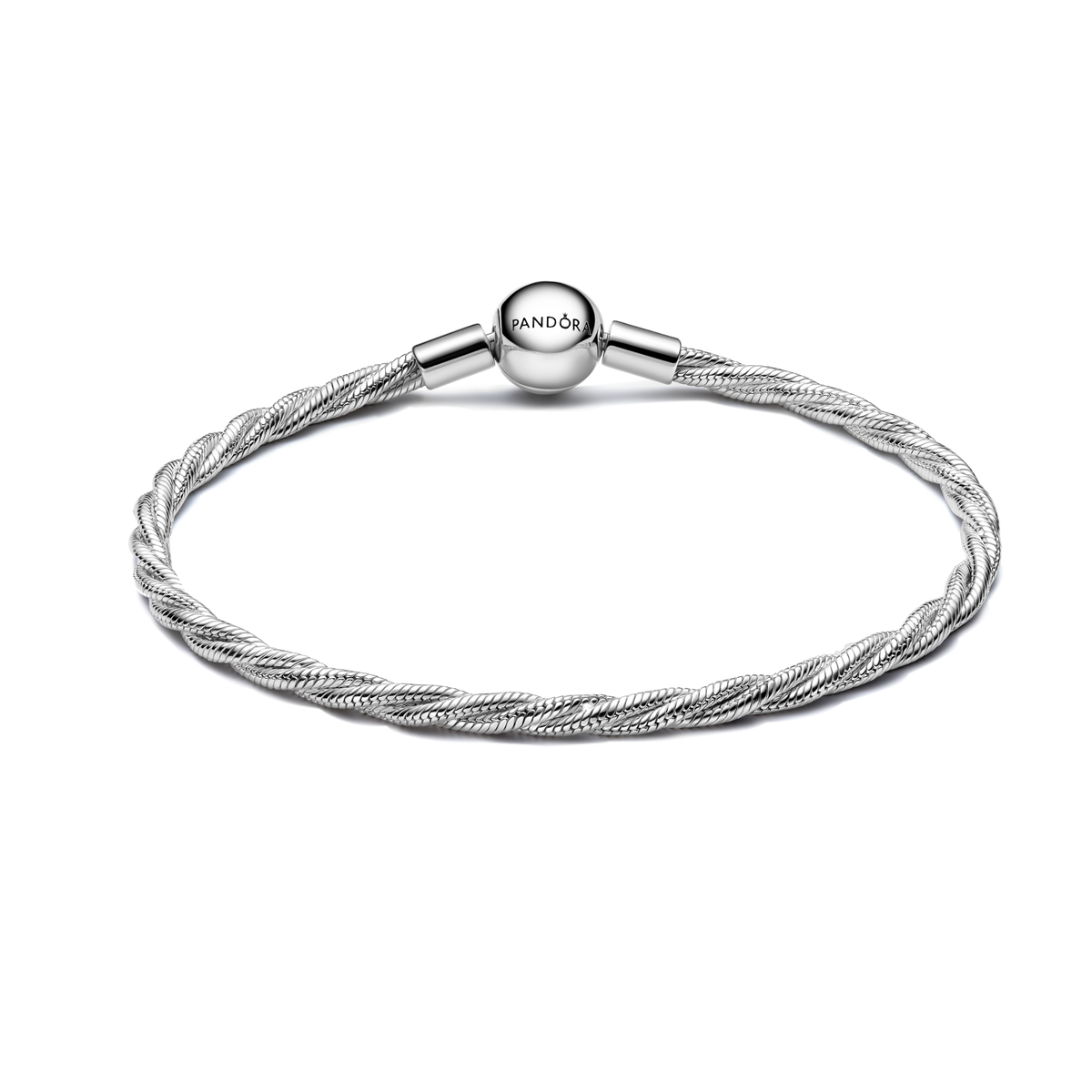 Round Pandora Clasp Twisted Snake Chain
