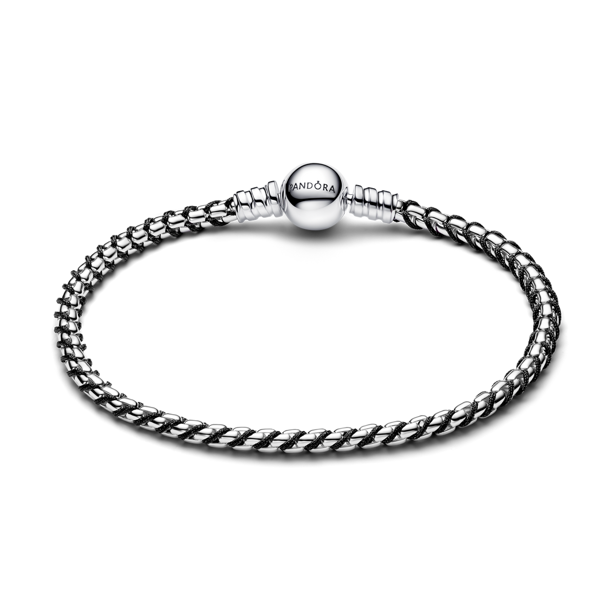 Black Cord Box Chain Bracelet