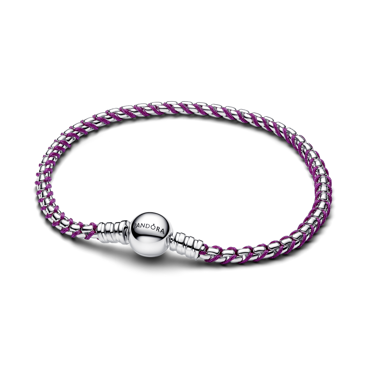Purple Cord Box Chain Bracelet