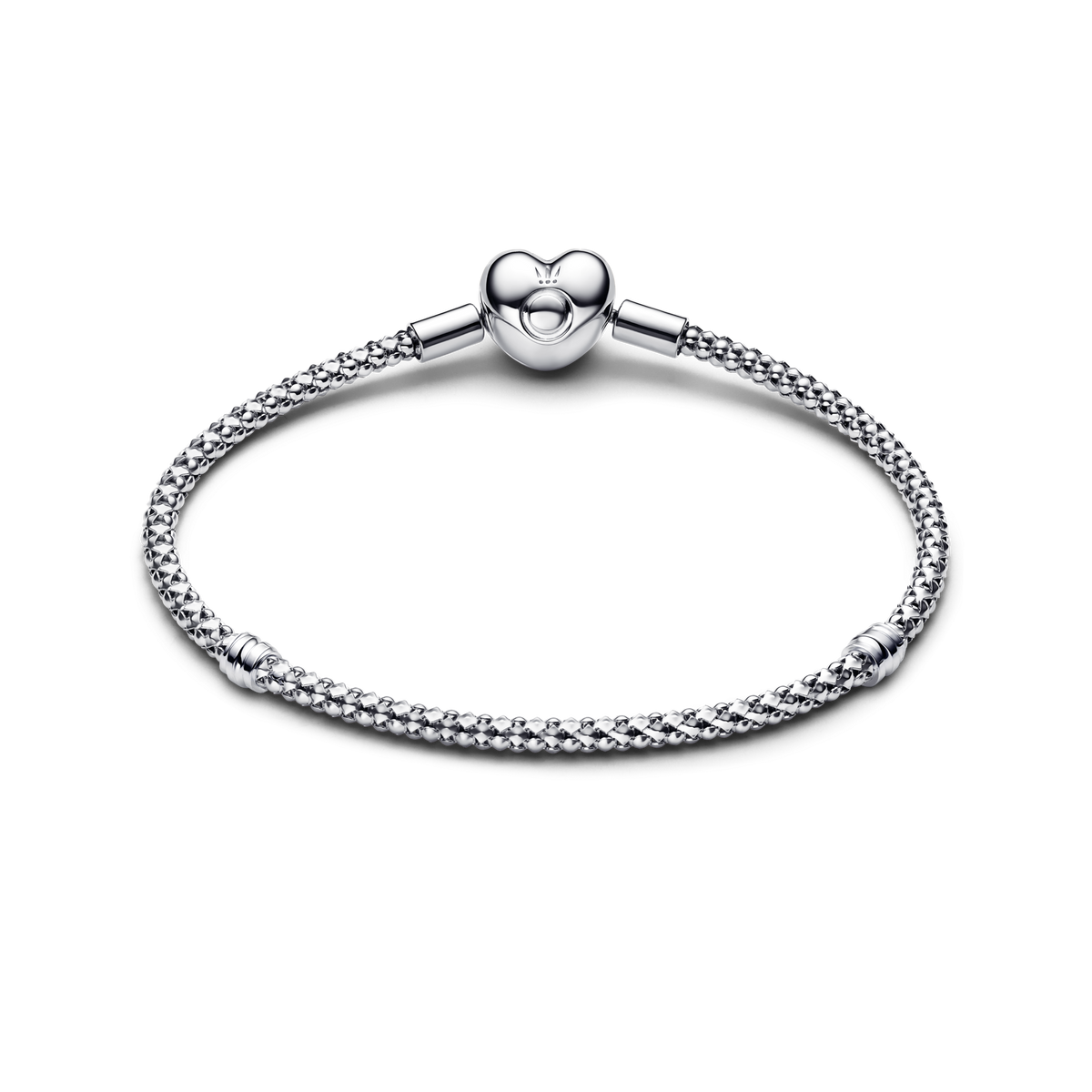 Heart Clasp Studded Chain Bracelet