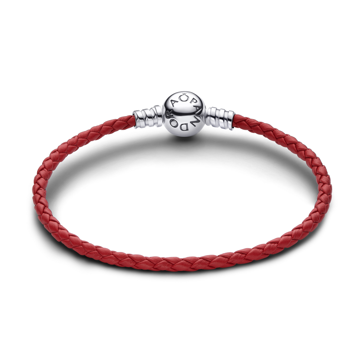 Red Braided Leather Bracelet
