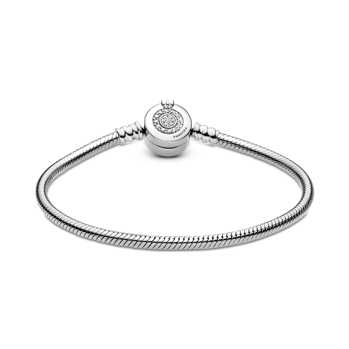 Pandora Moments Sparkling Crown O Snake Chain Bracelet