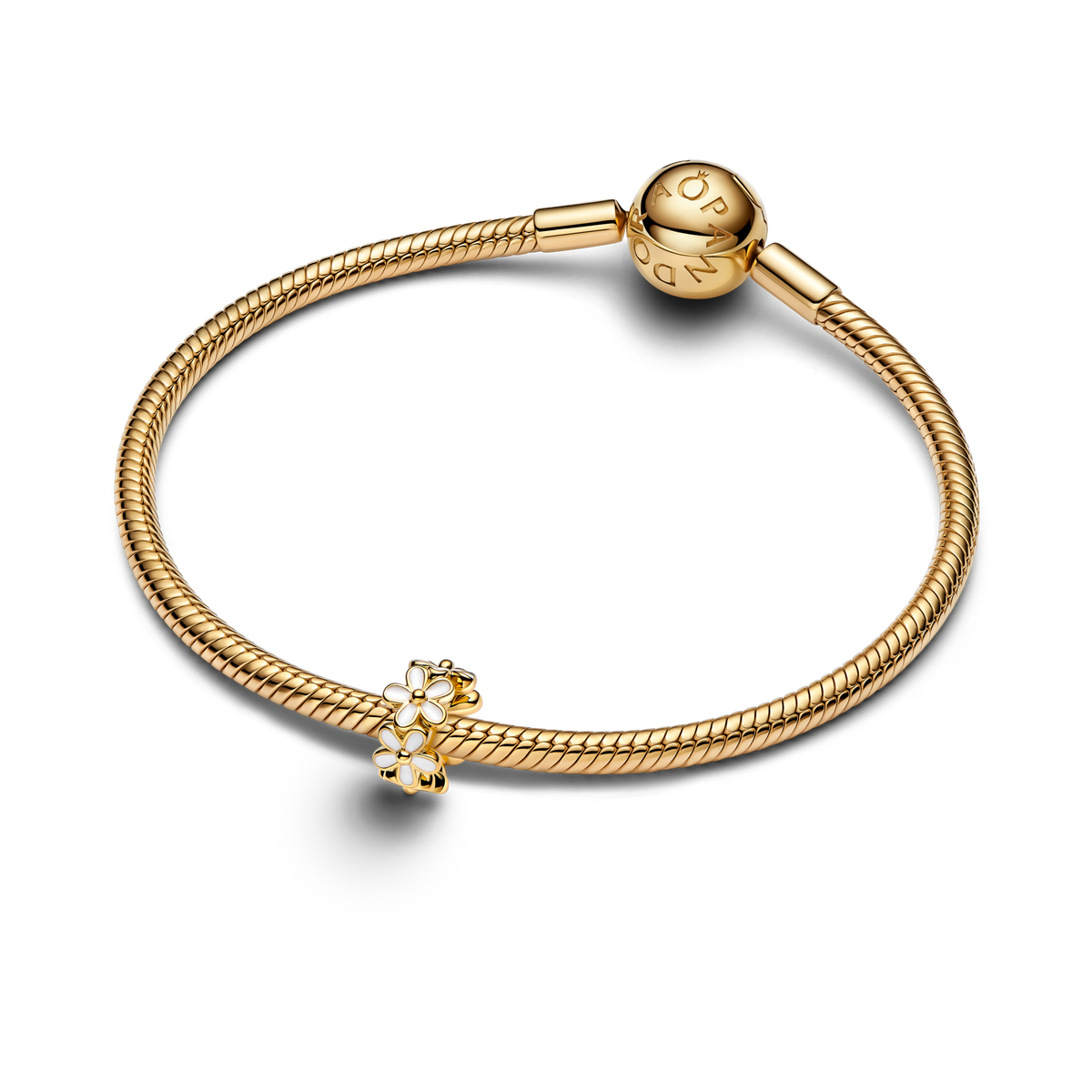 White Daisy Flower Spacer Charm