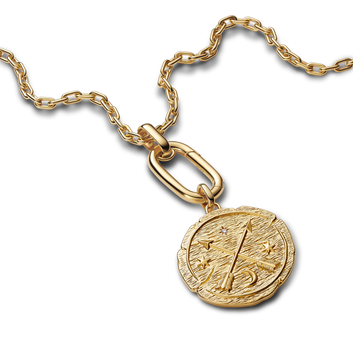 Crossing Arrows Oversized Medallion Charm