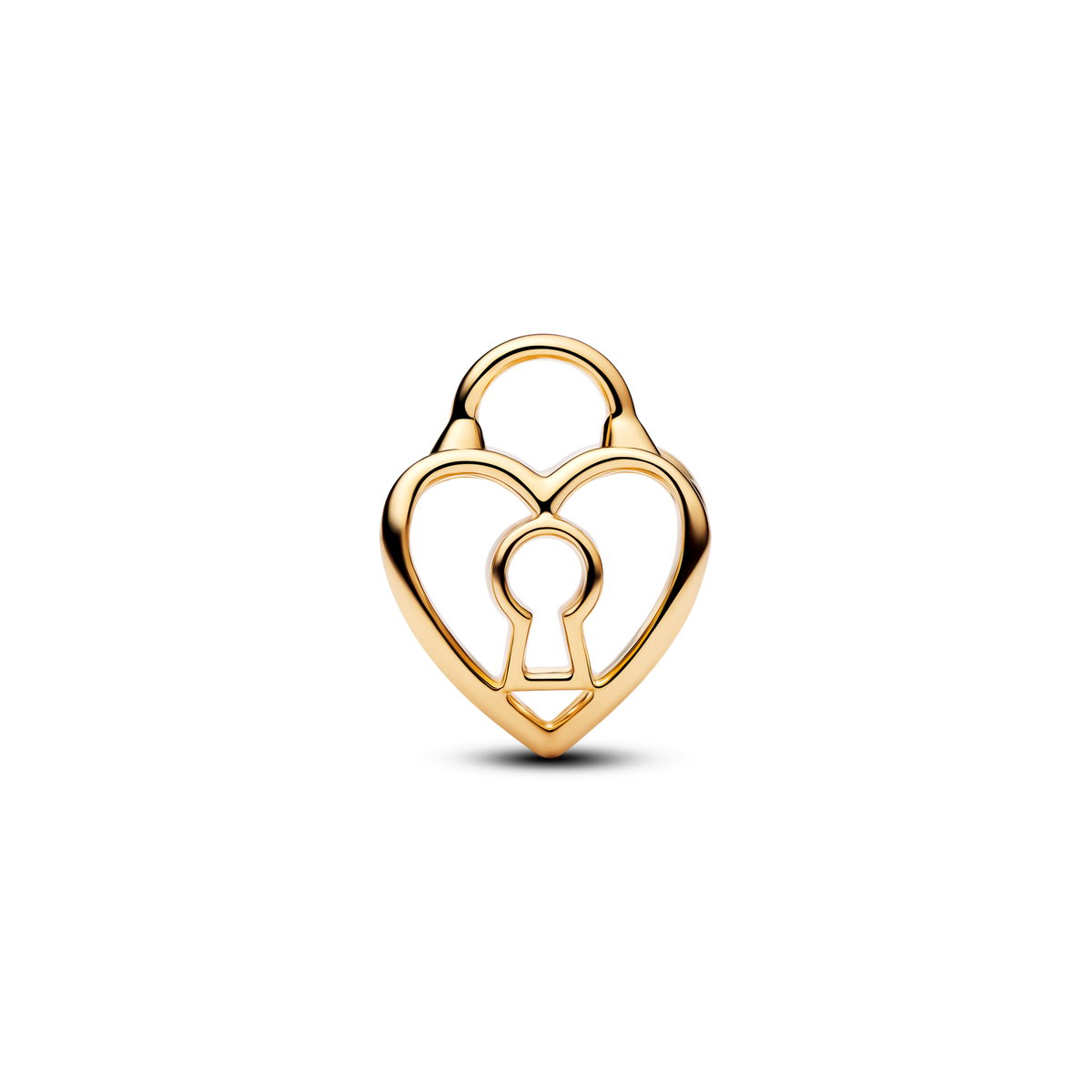 Openwork Heart Padlock Charm