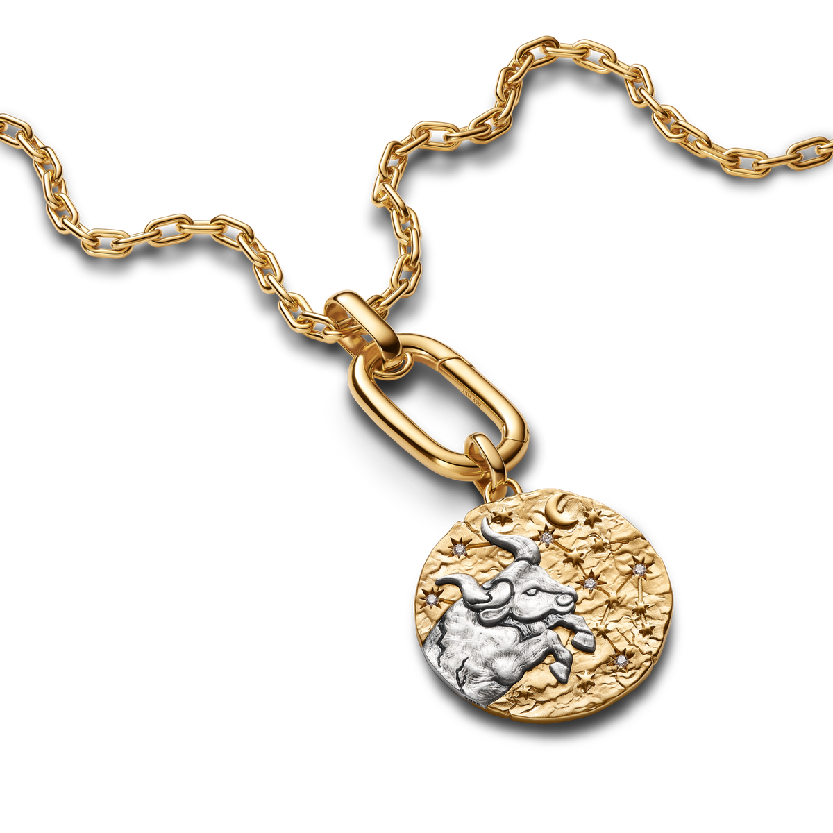 Taurus Zodiac Oversized Medallion Charm