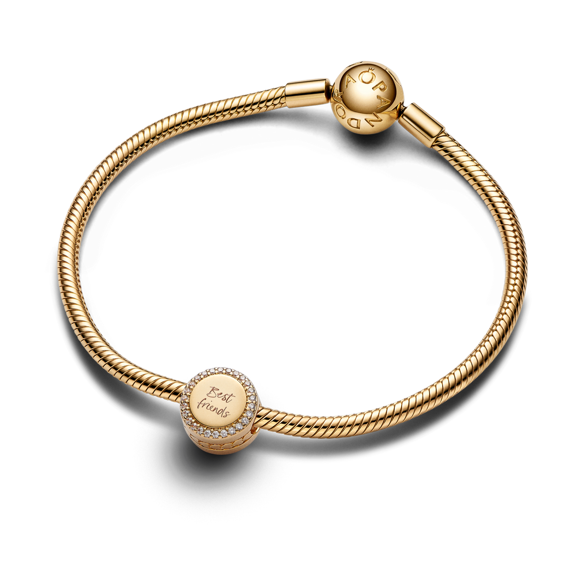 Engravable Sparkling Button Charm
