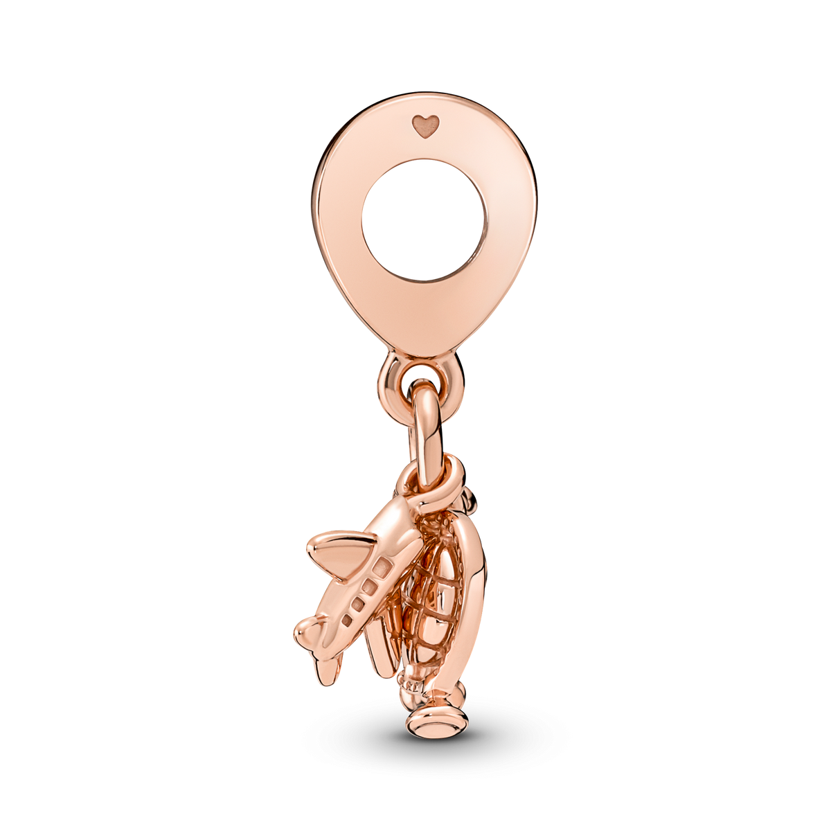 Airplane, Globe & Suitcase Triple Dangle Charm