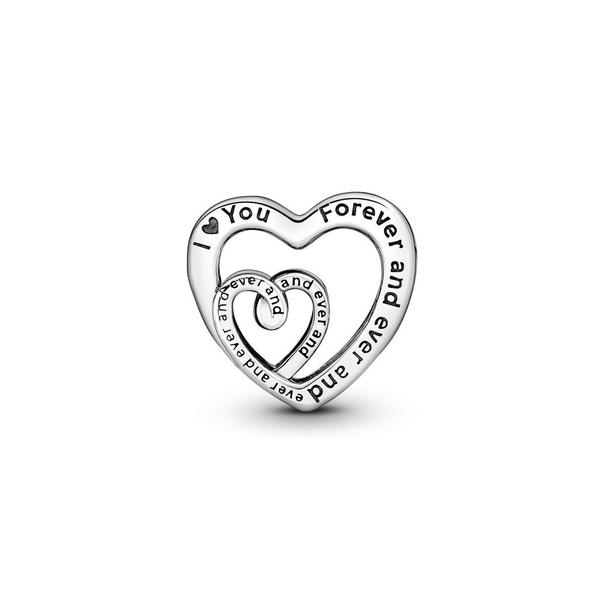Entwined Infinite Hearts Charm