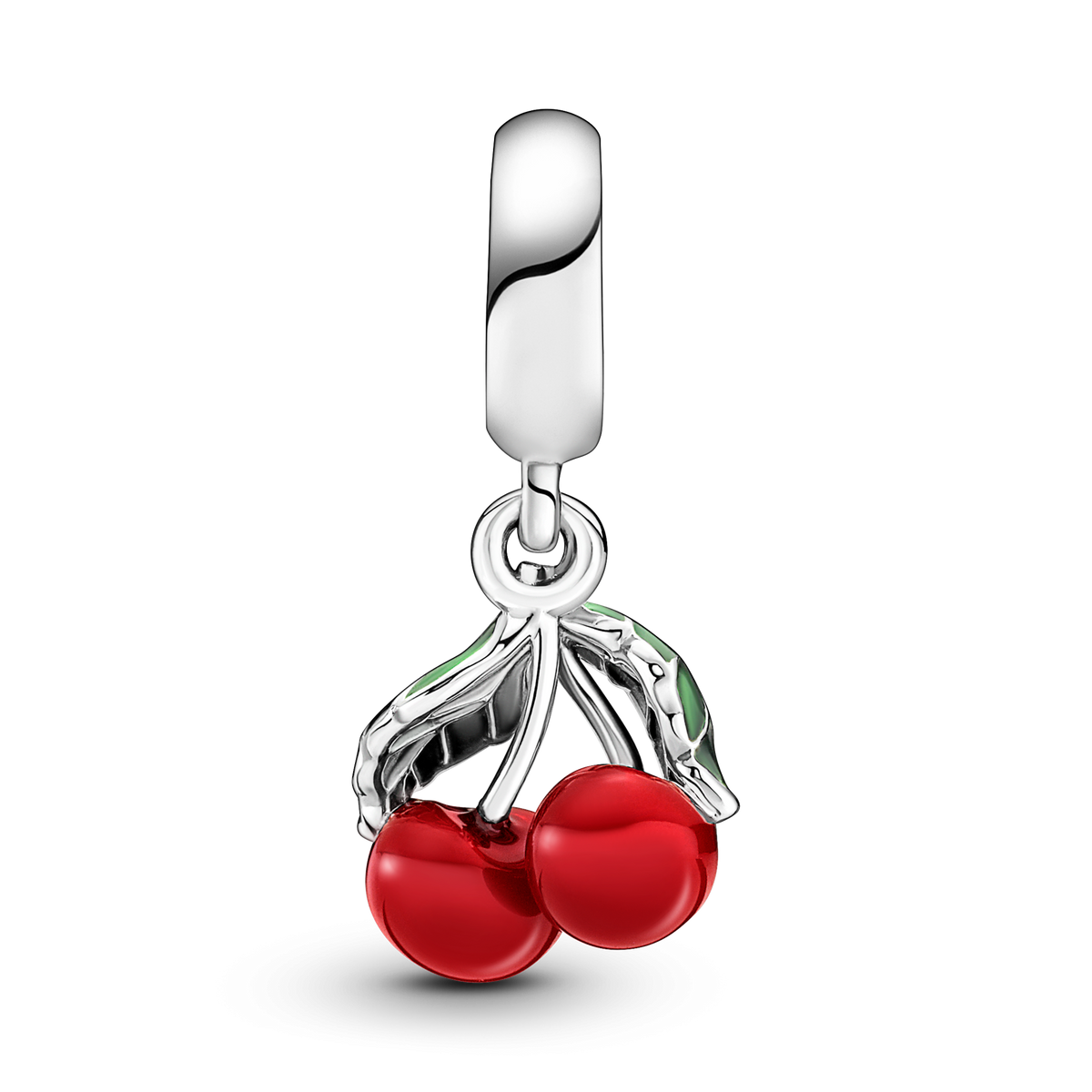 Asymmetrical Cherry Fruit Dangle Charm