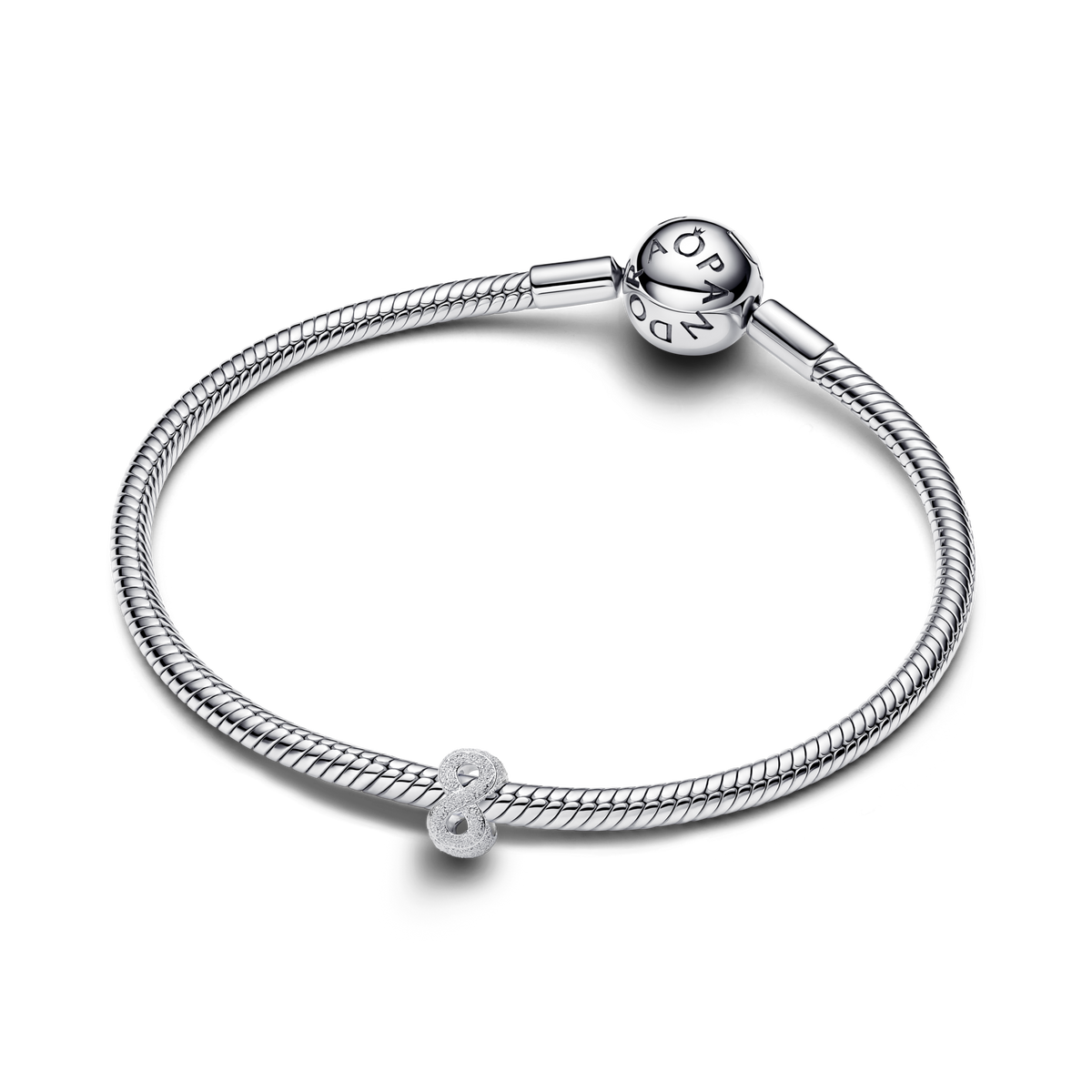 Textured Infinity Symbol Mini Charm