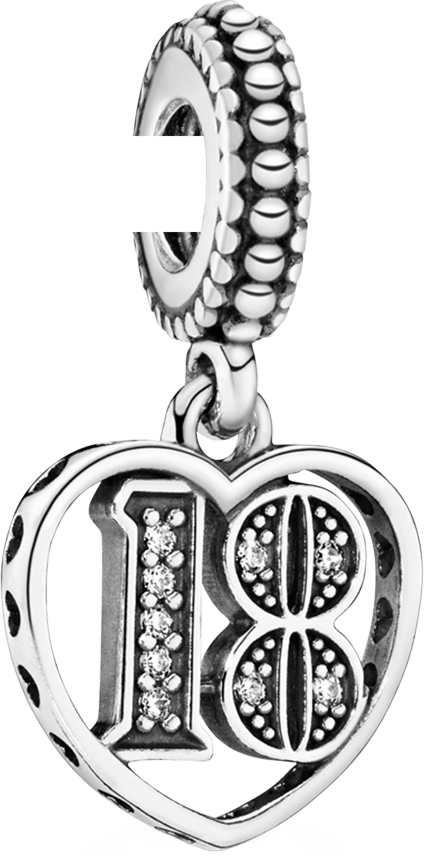 18th Celebration Dangle Charm