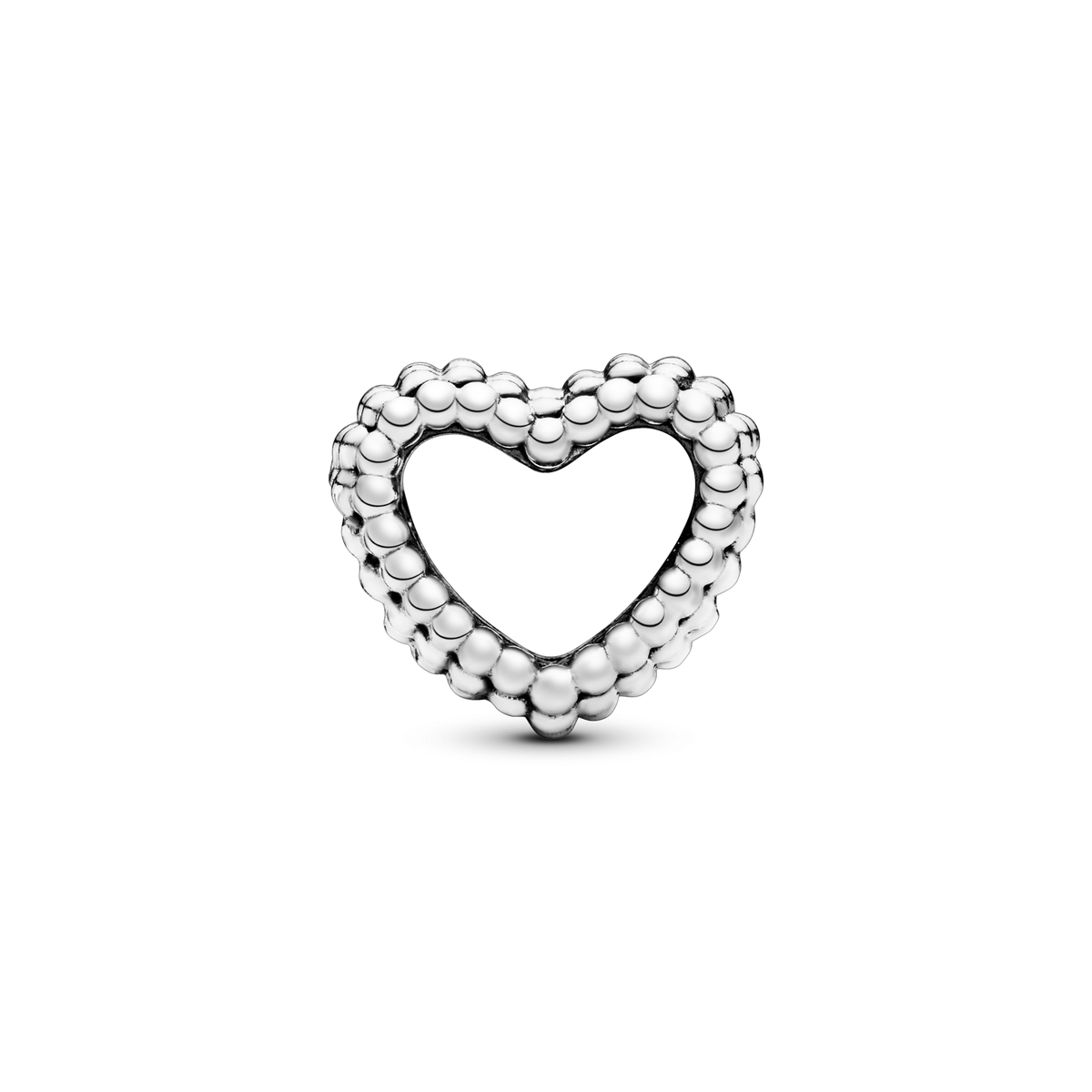 Beaded Open Heart Charm