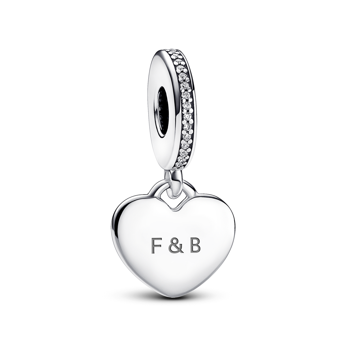 Engravable Heart Tag Dangle Charm