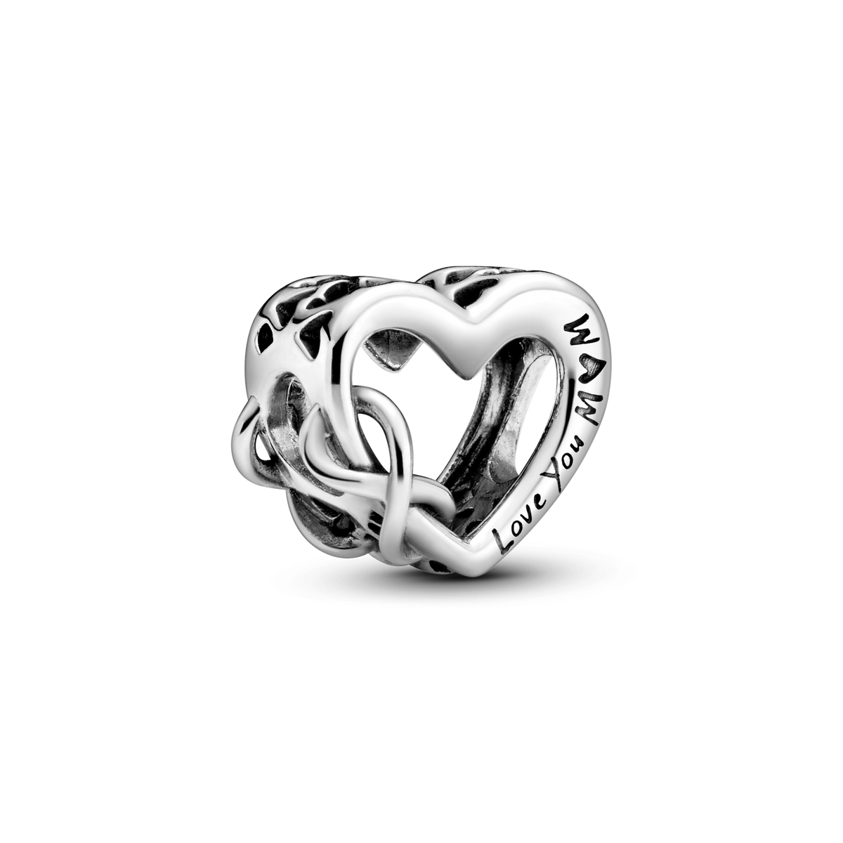 Love You Mom Infinity Heart Charm