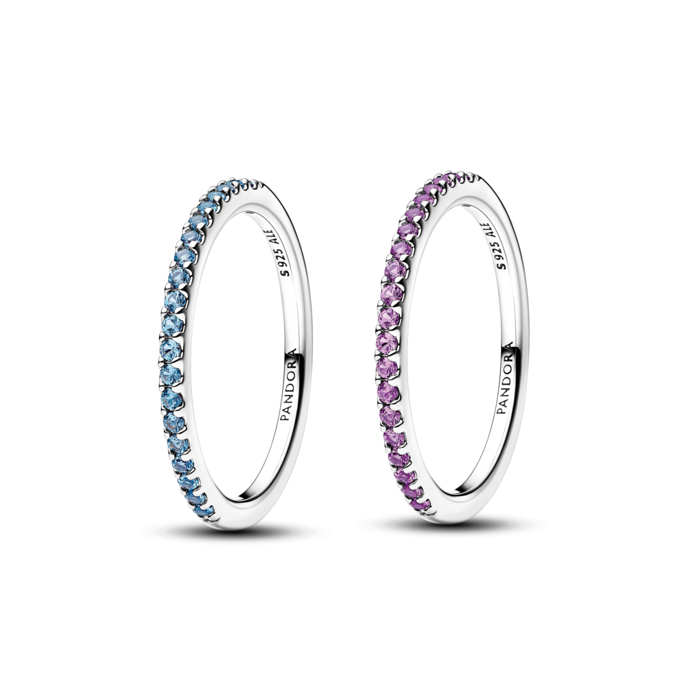 Silver Friendship Bands Ring Set