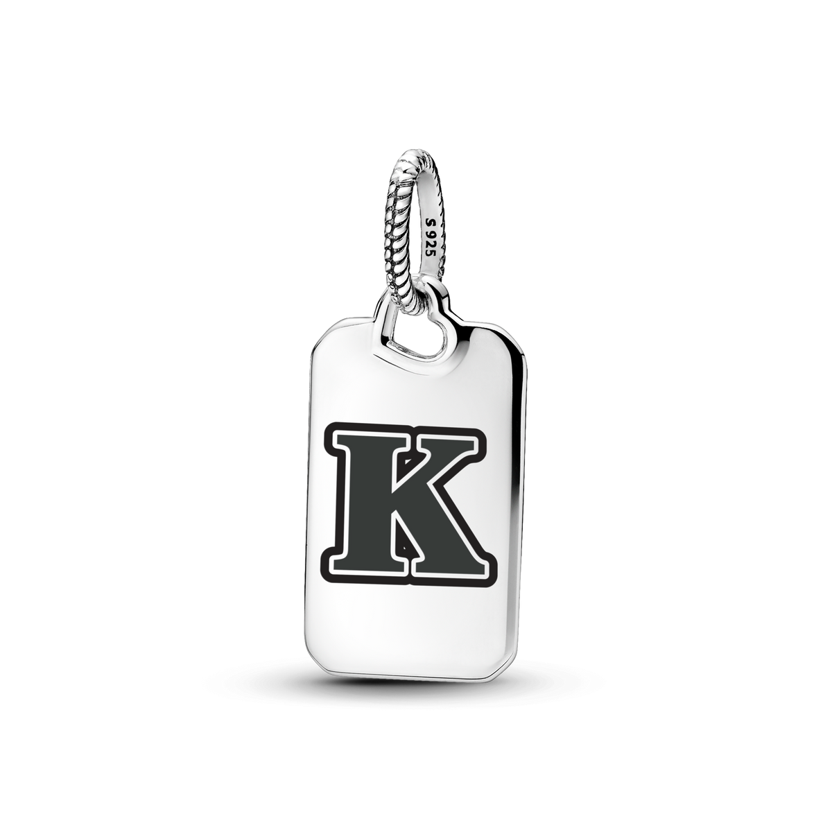 Letter K Rectangle Pendant
