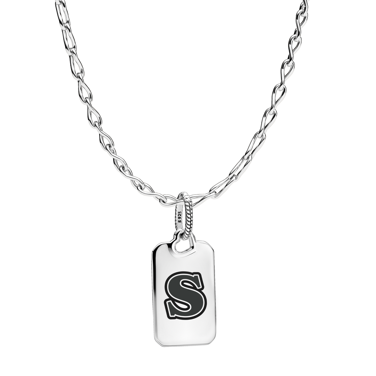Letter S Rectangle Pendant