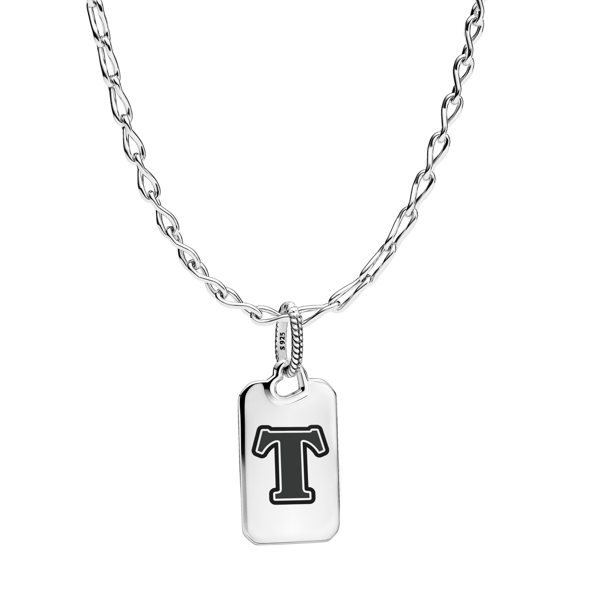 Letter T Rectangle Pendant