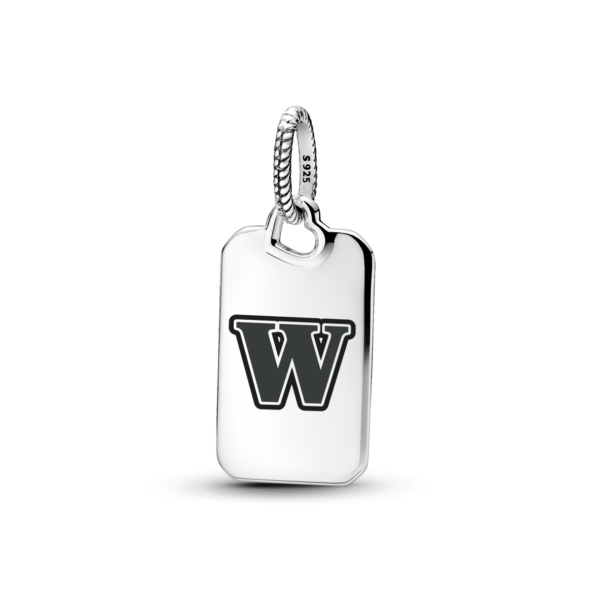 Letter W Rectangle Pendant