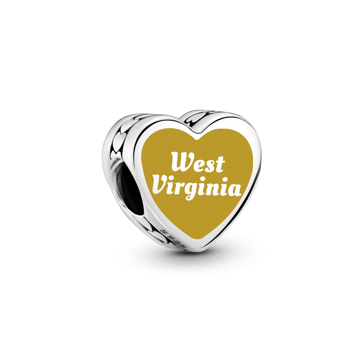 West Virginia Heart Charm