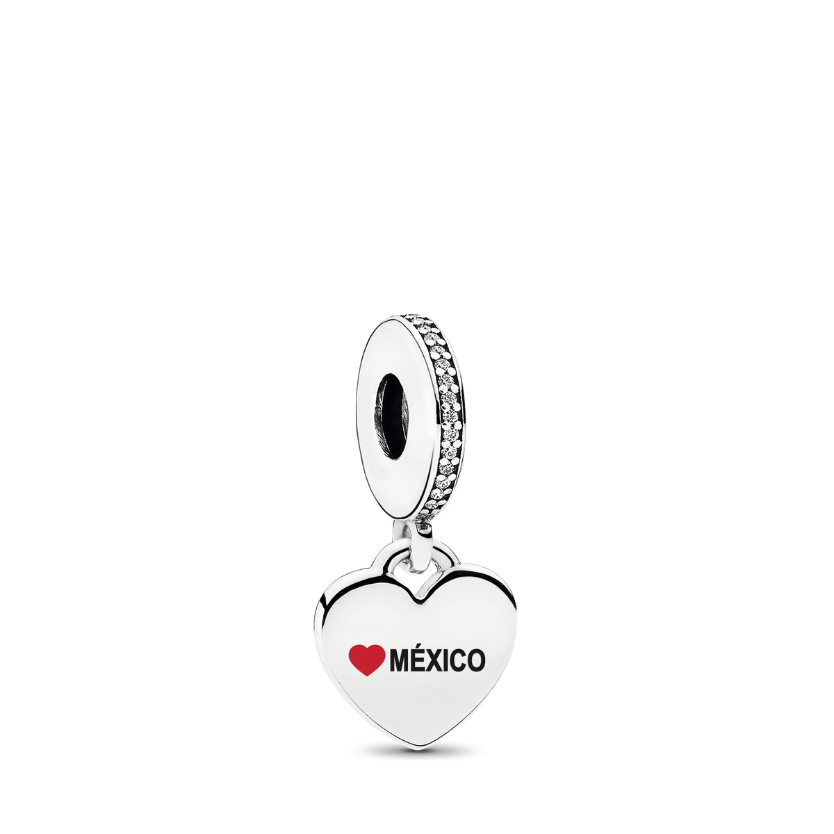 Mexico Flag Heart Charm