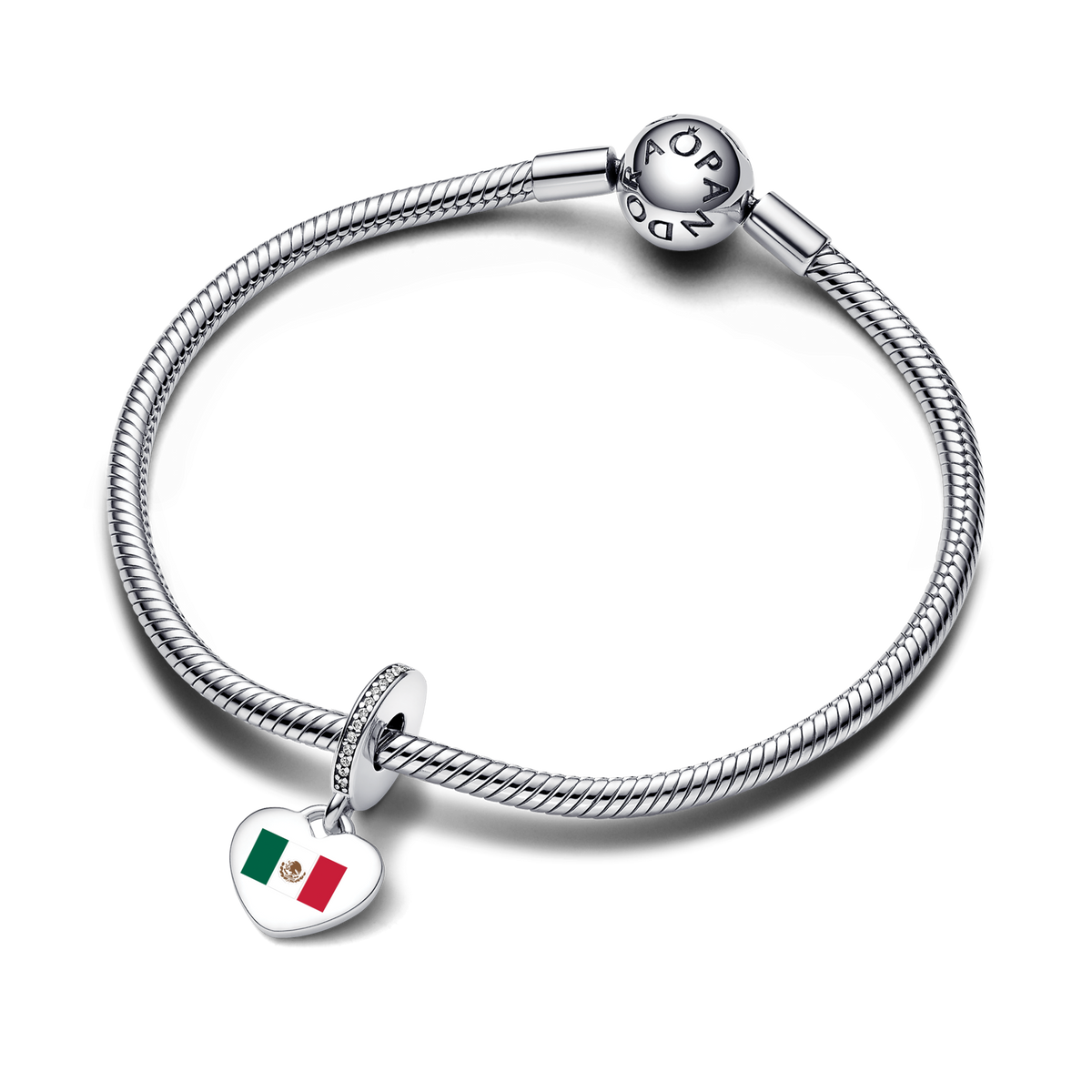 Mexico Flag Heart Charm