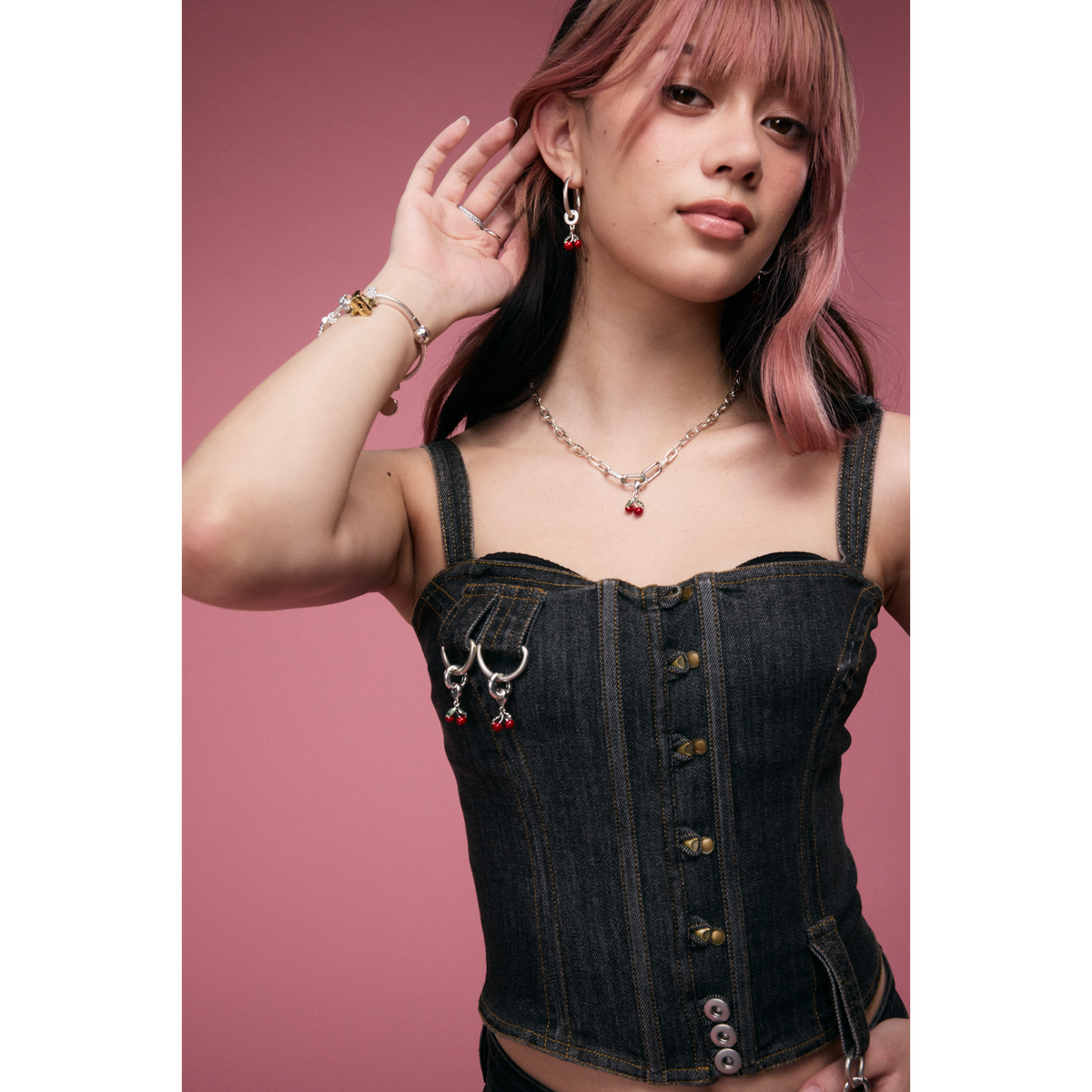 Megan’s Cherry Charm Necklace Set