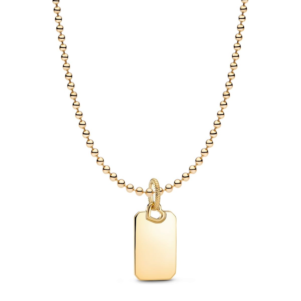 Engravable Rectangular Dog Tag Necklace