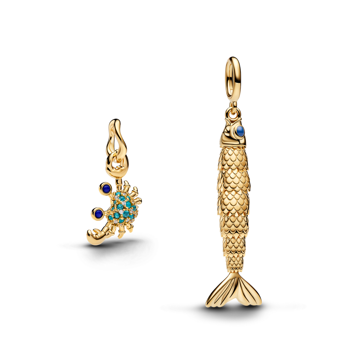 Crab & Fish Besties Charm Duo