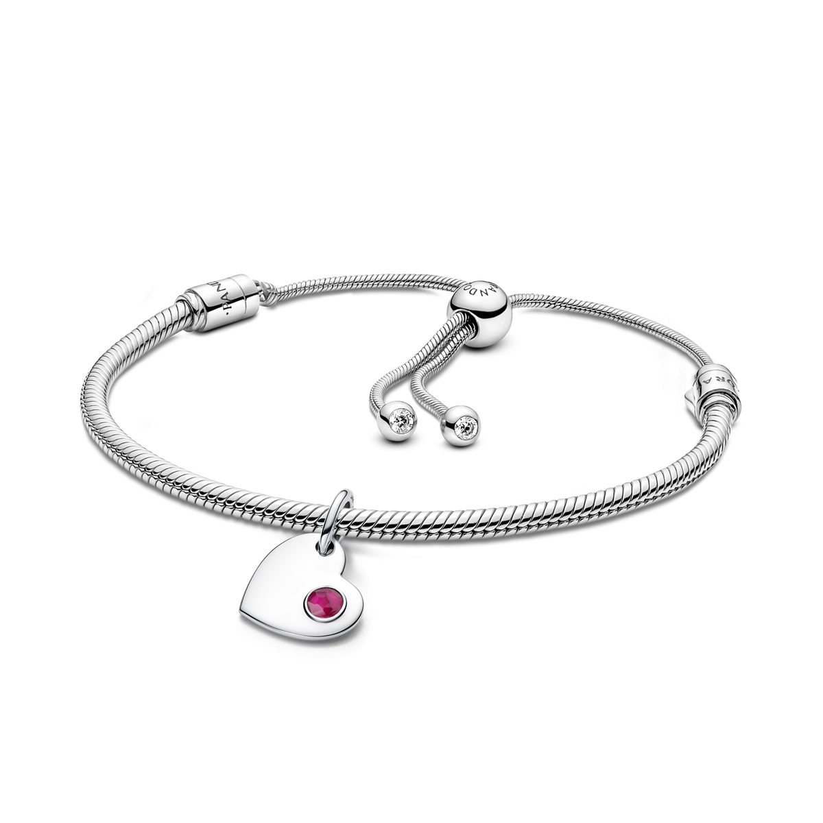 July Engravable Dangle Charm Bracelet Set