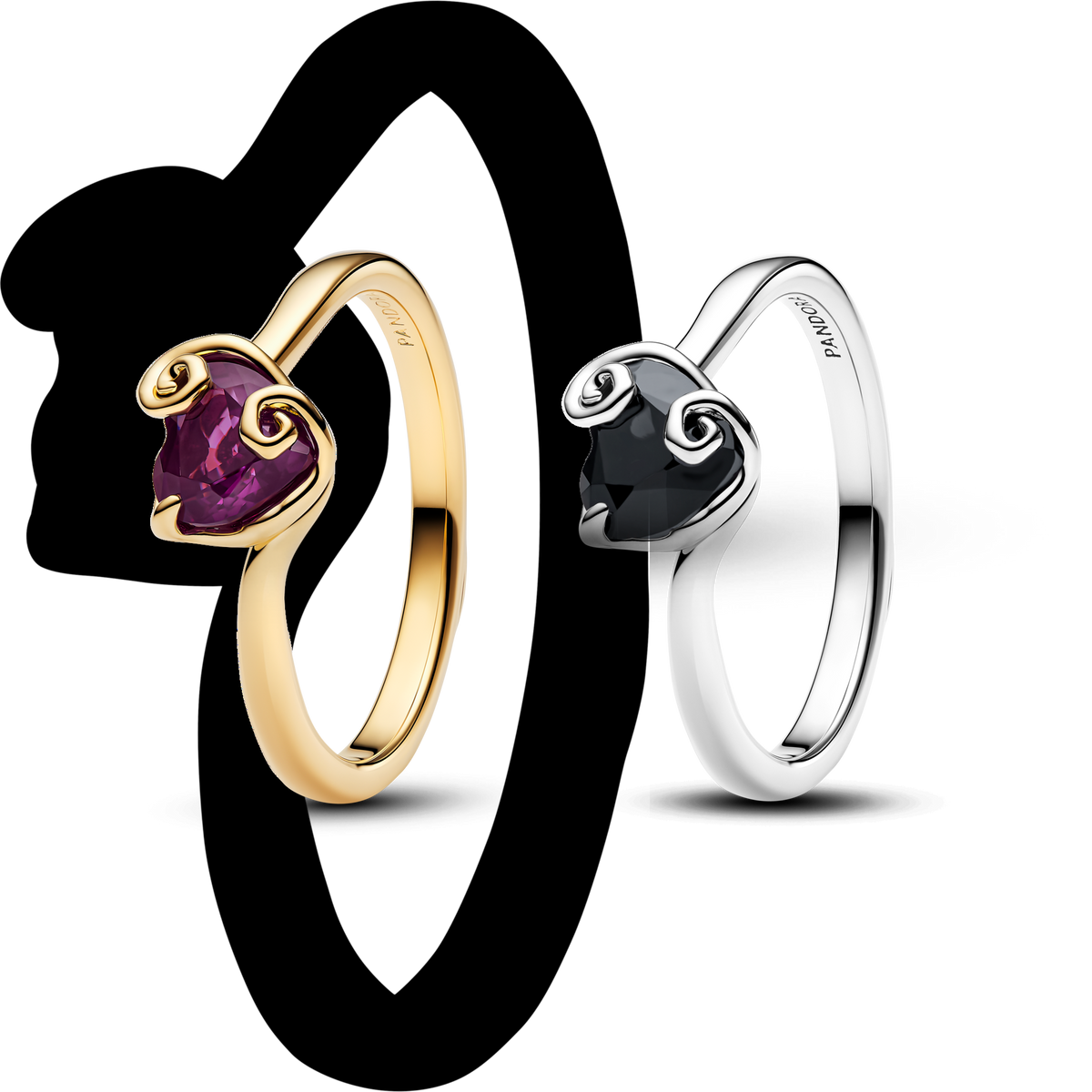 Disney The Nightmare Before Christmas Jack & Sally Ring Set